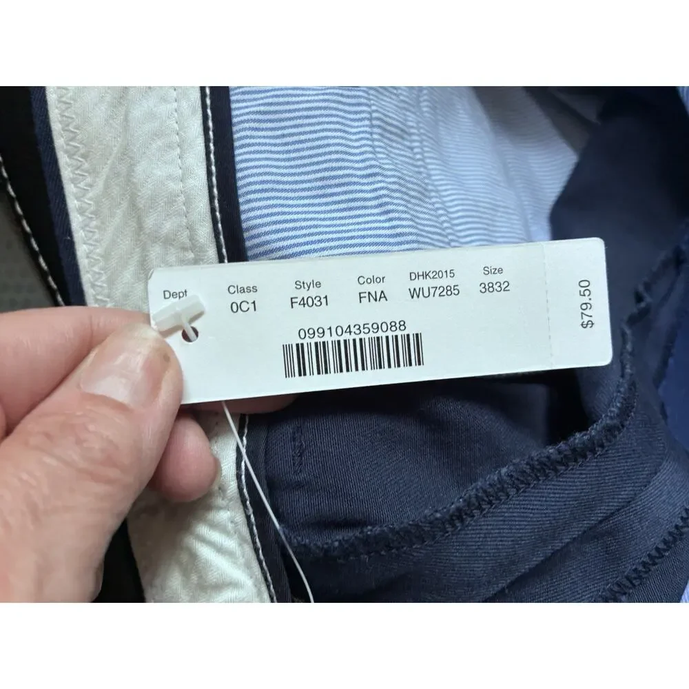 J. Crew Bowery Dress Slim Stretch Dres Pants Mens 38/32 Navy Business Career NWT